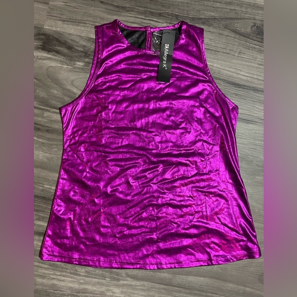 Women’s allegrak size small brand new with tags shiny pink tank top